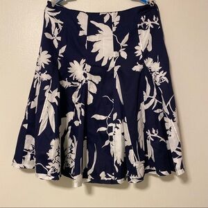 kenneth cole reaction 100% cotton blue white midi skirt size 10